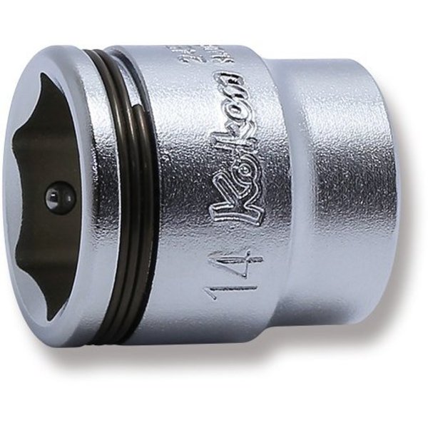 Ko-Ken Socket 14mm Nut Grip 22mm 1/4 Sq. Drive 2450MS-14